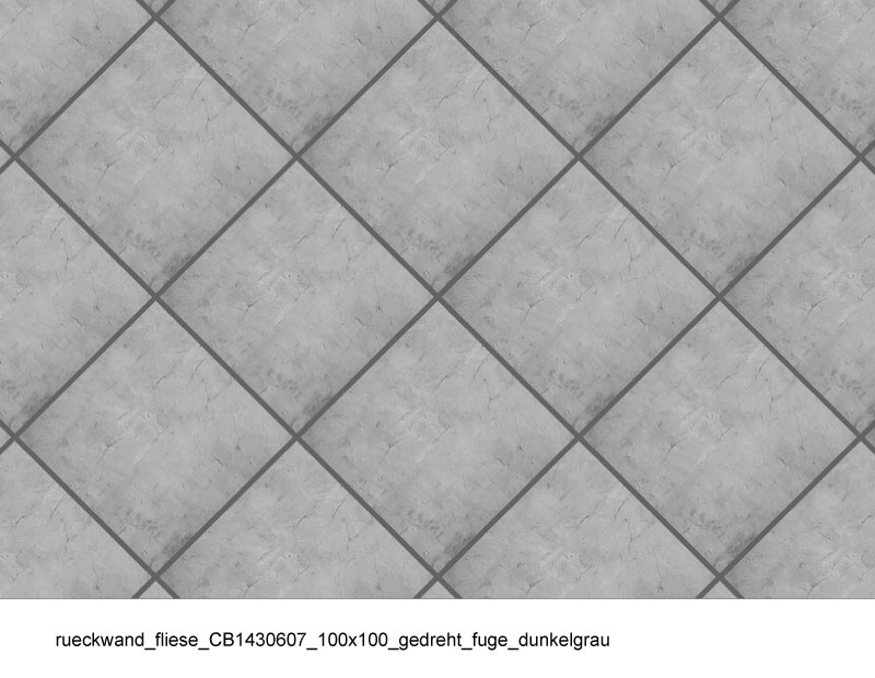 Hochwertige Rückwandfliese in Dunkelgrau, 100x100 cm Quadratische Rückwandfliese mit dunkelgrauer Fuge, ideal für moderne Innenräume