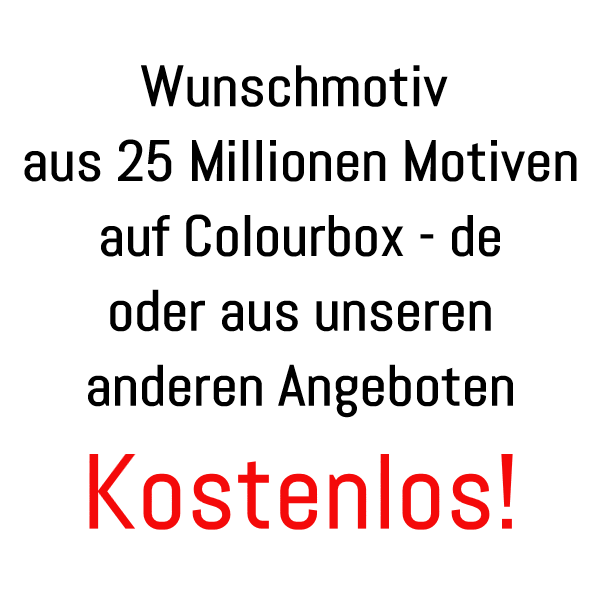 Kostenloses Wunschmotiv aus 25 Millionen Bildern auf Colourbox Textbild, das ein kostenloses Wunschmotiv aus 25 Millionen Optionen auf Colourbox oder anderen Angeboten anzeigt