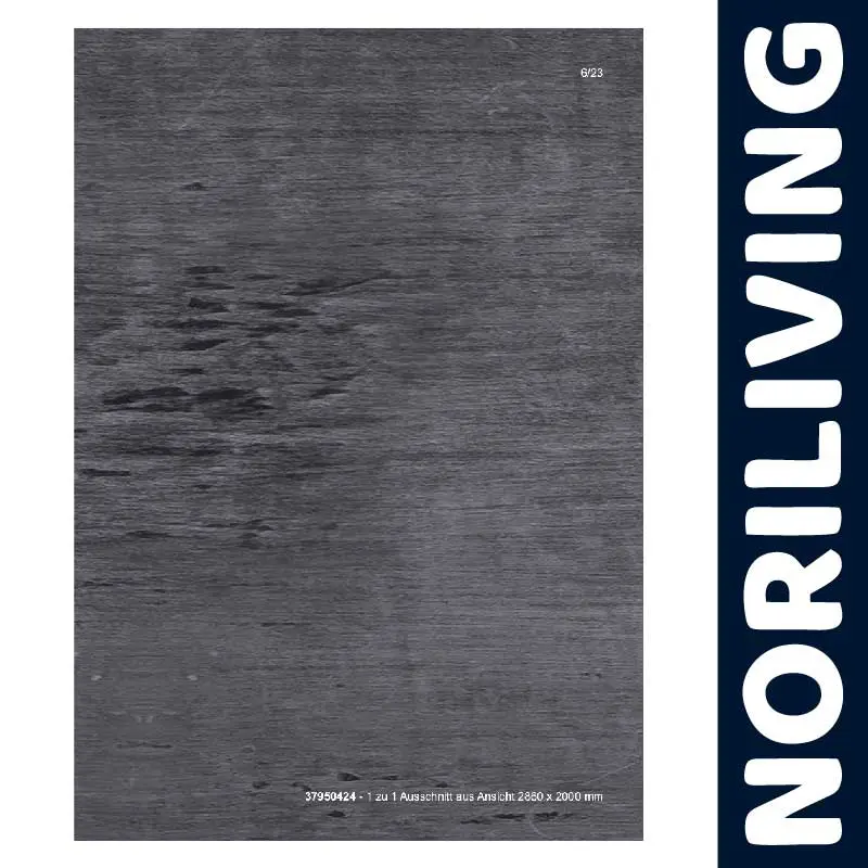 Nahaufnahme einer dekorativen Holzplatte in Dunkelgrau von Noriliving, 2380 x 2000 mm
