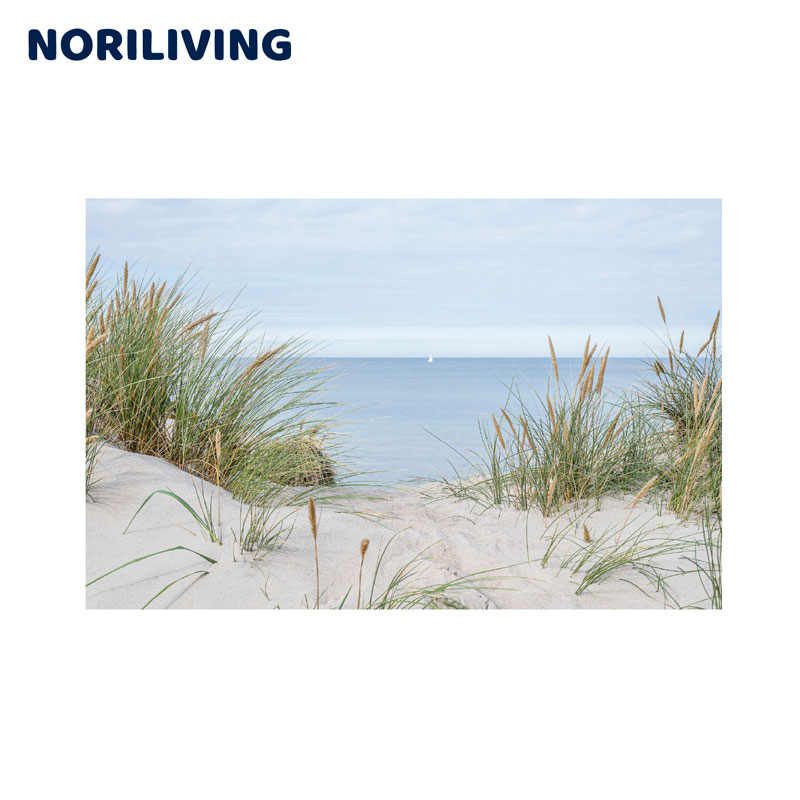 Strandatmosphäre mit Dünen und Meerblick Blick auf das Meer über Sanddünen mit Gräsern, ein ruhiges Bild einer Strandlandschaft