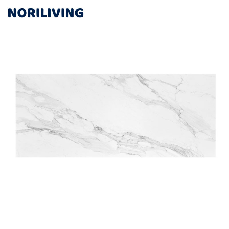 Noriliving Marmoroptik Fliese 60x30 cm - Weiß und Grau Weiße Fliese mit grauer Marmorstruktur von Noriliving