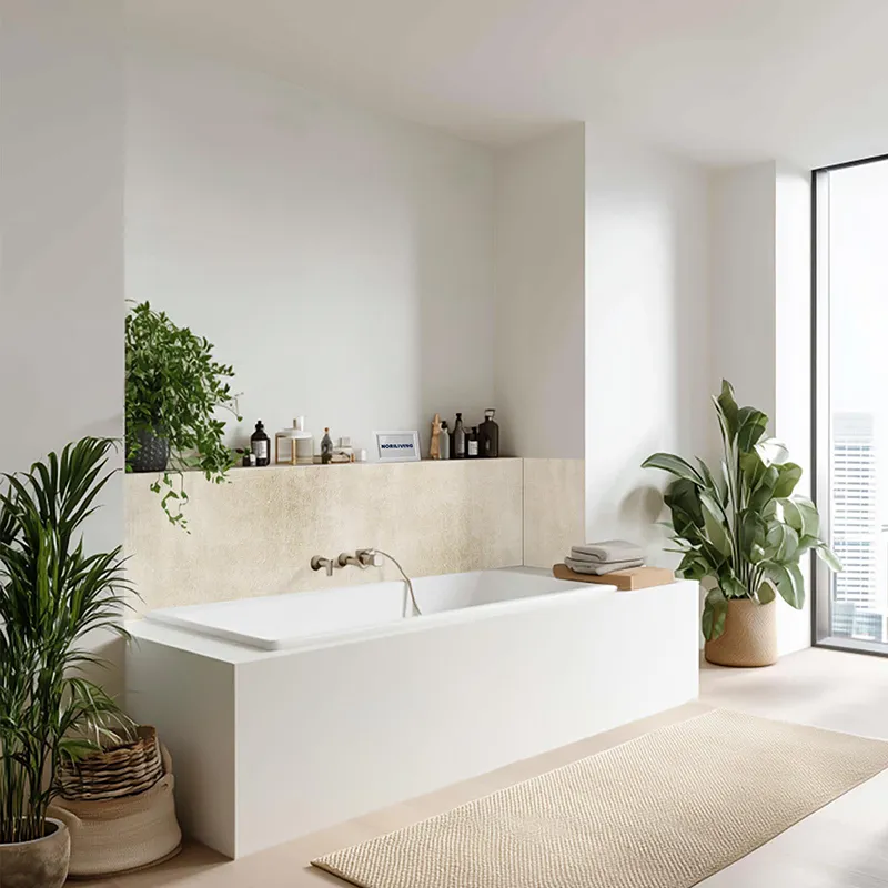 Badrückwand Alu verkratzte Steinmauer beige 283